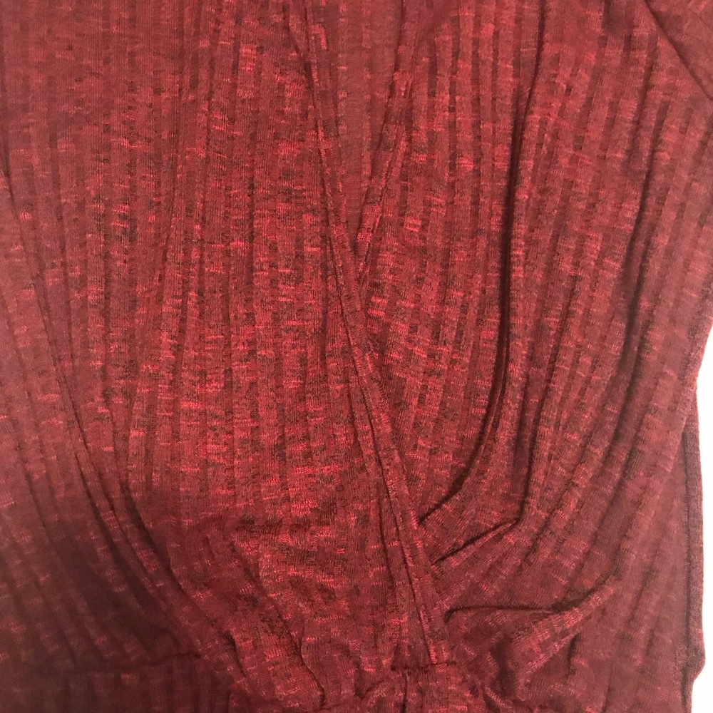 Red bodysuit with sleeves